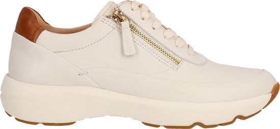 CLARKS Tivoli Zip Lage Sneakers Vrouwen Leer Wit Maat 39