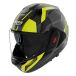 Nolan N120-1 Onirico 377, casque modulaire, Noir Mat/Gris Foncé/Jaune Néon, S