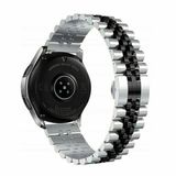 By Qubix Garmin By Qubix - Stalen band - Zilver / zwart - Geschikt voor Garmin Venu 4 (45 mm)