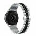 By Qubix Garmin By Qubix - Stalen band - Zilver / zwart - Geschikt voor Garmin Venu 4 (45 mm)