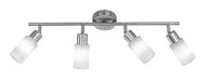 Trio Leuchten LED spots Jones 871410407, metaal nikkel mat, glas wit geveegd, 4x 4 Watt