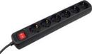 Merkloos Verdeeldoos 6V+RA 3X1.5MM² 3M + Schakelaar Zwart