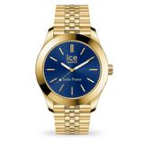 Ice Watch ICE steel - Goud blauw herenhorloge met stalen band - 40 mm