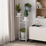 Zstar Metalen plantenstandaard, bloempotstandaard, meerdere verdiepingen, plantenrek, bloemenrek, plantentrap voor kamerhoek, woonkamer, balkon, terras, binnenplaats, wit, 80 cm