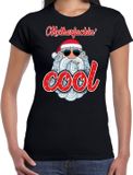 Bellatio Decorations Fout kerst shirt / shirt zwart - stoere santa motherfucking cool voor dames - kerstkleding / christmas outfit XS