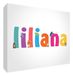 Little Helper LHV-LILIANA-A5BLK-15IT bord pasgeborenen doop geschenkidee motief naam meisje bont 14,8 x 21 x 2 cm