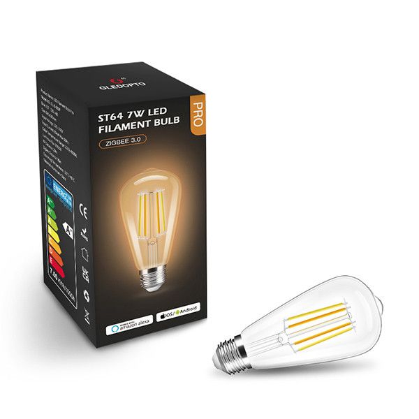 Gledopto Zigbee LED Lamp - E27 ST64 - White Ambiance - 7W
