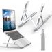 GRIFEMA GB1054 Zilver Laptop Stand, verstelbare laptopstandaard, draagbare laptopstandaard met 6 hoekverstellingen voor 10"-17,3" laptops, tablets