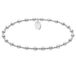 Lucardi - Dames Stalen kralenarmband - Zilverkleurig - 16 cm
