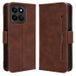 Honor Étui portefeuille Honor 200 Smart/X7c 4G/5G Porte-Cartes - Marron