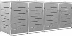 vidaXL Containerberging vierdubbel 276,5x77,5x115 cm roestvrij staal