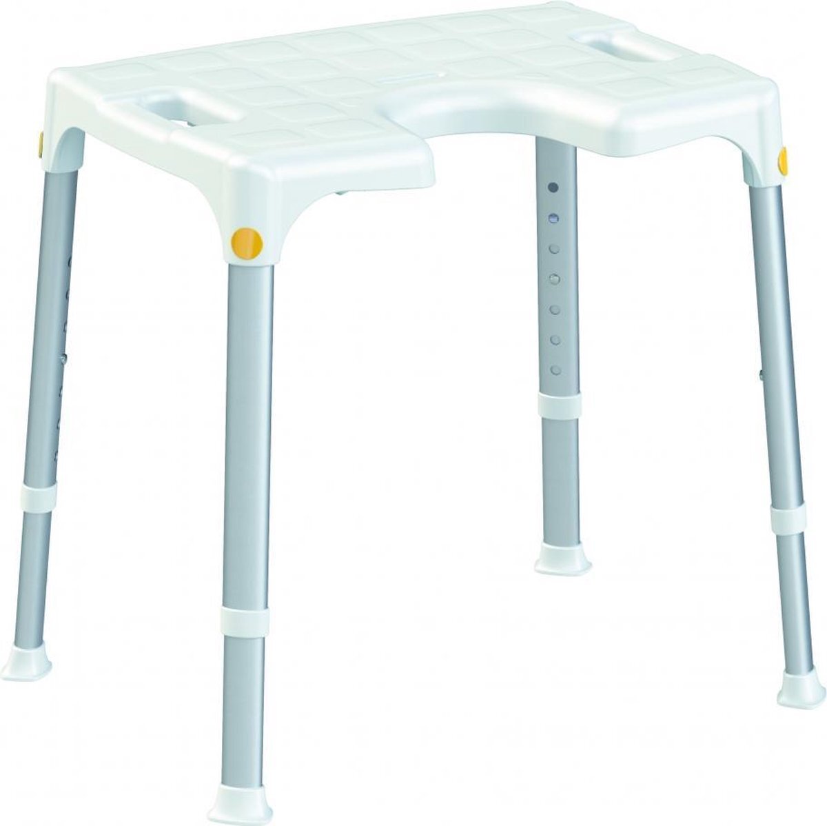 Atlantis Douchekruk met uitsparing - wit - aluminium
