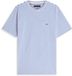 Tommy Hilfiger T-Shirt L Baumwolle Kurzarm Weiß/Regal Blue