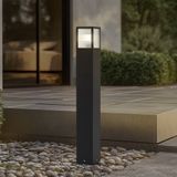 Lucande - Tuinpadverlichting Klemens, 90 cm, zwart, metaal, IP54
