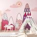 Ambiance Sticker Stickers voor kinderen met Scandinavische bergen, Bianka, 120 x 180 cm