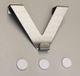 HOME WOHNIDEEN Easy Fix Raamhaken Haakjes | V-vorm | kleur: zilver | Inhoud: 2 stuks | Diepte: 20 mm