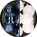 Merkloos / Sans marque Kaemingk B.V. 12x stuks kunststof kerstballen 8 cm mix van donkerblauw en wit