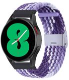 By Qubix Qubix - Braided nylon bandje - Lichtpaars / paars - geschikt voor Huawei Watch 5 - 46mm