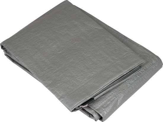 Bo-Camp Afdekzeil - 5 X 4 Meter - Grijs