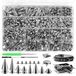 Ensemble de 600 picots – conique, rond et pyramidal, argenté, outils inclus