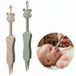 Broemba Baby Neusreiniger & Oorreiniger - Set van 2 stuks - 3-in-1 alternatief voor Neuspeer of Neuszuiger - Groen & Beige