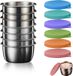 Merkloos / Sans marque Holland Connections Dressing-containers, 6 stuks, roestvrij staal, 50 ml