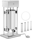 Royal Catering Elektrische worstvuller - 25 L - 350 W - Roestvrij staal - Metallic zilver