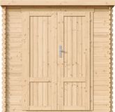 Timbela M311F1 - Houten tuinhuis - 2,22 m² - 142x204xH200 cm - zonder vloer