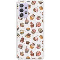 Samsung Bedrukt siliconen hoesje compatibel met Galaxy A72 4G Cupcake vintage