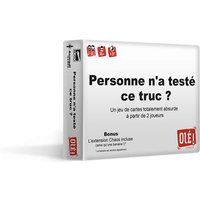 Ole studio Olé! Studio Niemand heeft dit spul getest? Het eerste kaartspel uitgegeven zonder getest te zijn! Een absurd en oneerlijk spel voor onvergetelijke avonden met vrienden en familie! - Bordspel