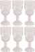 Merkloos / Sans marque Chaks Sarl 3D Doodshoofd glas - 6x - plastic transparant - 350 ml - Halloween/horror tafel dekken