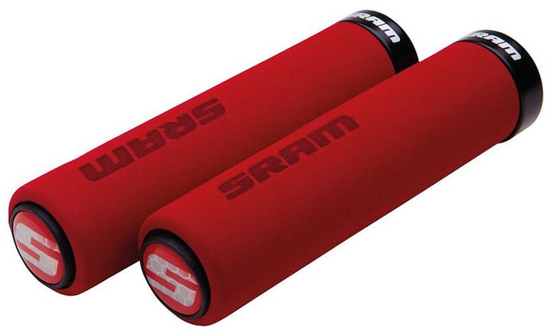 SRAM Foam Locking Grips - red/black - 0710845666940