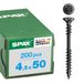 SPAX Gevelschroef, 4,5 x 50 mm, 200 stuks, RVS A2, T-STAR plus T20, verzonken kop