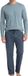 Ammann Heren pyjama Mix & Match Goblin Blue Gestipt Lange mouw XXL 100% Katoen