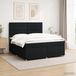 Maison Exclusive - Lit boxspring avec matelas noir 160 x 200 cm tissu