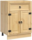 vidaXL Kast SKI Honingbruin 60 x 46 x 81,5 cm Massief Grenenhout