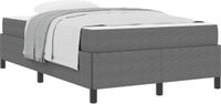 vidaXL Bedframe with Mattress Light Grey 120 x 190 cm Fabric