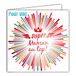 Afie 22076 kaart rood glanzend voor een Super Mama am Top voor alle gelegenheden verjaardag Moederdag geboorte ouders met witte envelop formaat 12 x 17,5 cm