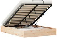vidaXL Ottoman Bedframe met Opbergruimte Naturel 135 x 190 cm