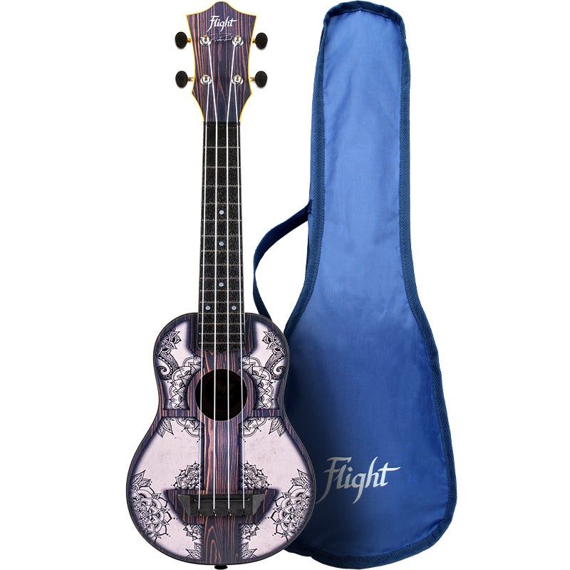 Flight Travel Series TUS40 Mandala Wood Soprano Ukulele with Gigbag