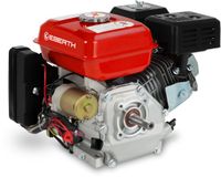 EBERTH 6,5 PS 4,8 kW benzinemotor, stationaire motor, kartmotor, aandrijfmotor met as van 19,05 mm Ø met AG, elektrische start, 7 Ah 12 V-accu, oliepeilbeveiliging, 4-takt, 1-cilinder benzinemotor, 196 ccm, luchtgekoeld