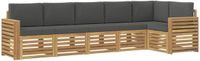 vidaXL Buiten bankenset 6 st Wit en antracietkleurig Polyester