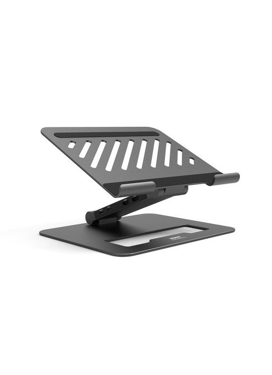 PORT Designs PORT Connect 901108DOCK-EU - Verstelbare Laptopstandaard met USB-C Dockingstation 85W - Dual 4K HDMI
