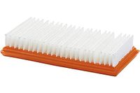 Nilfisk Motorkoelluchtfilter PET (wit/oranje, geschikt voor industrie-, nat- en droogzuigers, beter stofabsorptievermogen, compatibel met Nilfisk stofzuigermodellen) 107413541