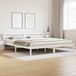 Maison Exclusive - Cadre de lit, blanc, 215,5 x 185,5 x 69,5 cm, pin massif