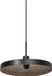 Osram Decor Plate decoratieve hanglamp met plaatvormige lampenkap, 400 mm, met E27 fitting, IP20, metaal, zwart/ houtlook