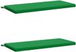 vidaXL Coussins de banc SOEST 2 pièces 100% Polyester Vert 110 x 50 x 5 cm