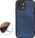 Casecentre Étui arrière antichoc en cuir - iPhone 13 Mini - bleu
