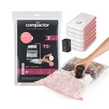 Compactor Lot de 6 sacs de mise sous vide format voyage + pompe à vide électrique