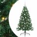vidaXL - Kunststof - Voorverlichte - Kerstboom - met - 150 - LED - Groen - 120 - cm - PVC